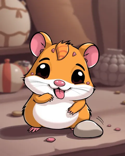 Images de cartoons de hamster qui illustrent la vie quotidienne du hamster