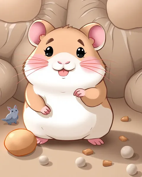 Images de cartoons de joie des hamsters