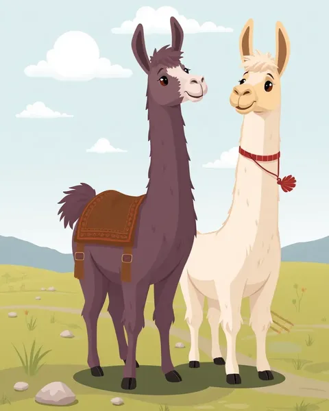 Images de cartoons de llamas : images de cartoons de llama