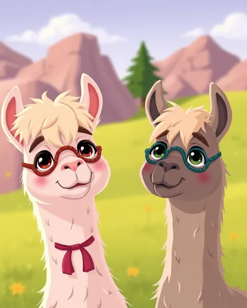 Images de cartoons de llamas : images de llama mignonnes