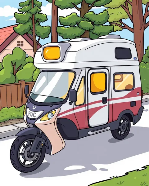 Images de cartoons de motorhome pour les enthousiastes du voyage