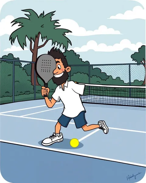 Images de cartoons de pickleball : mélange animé