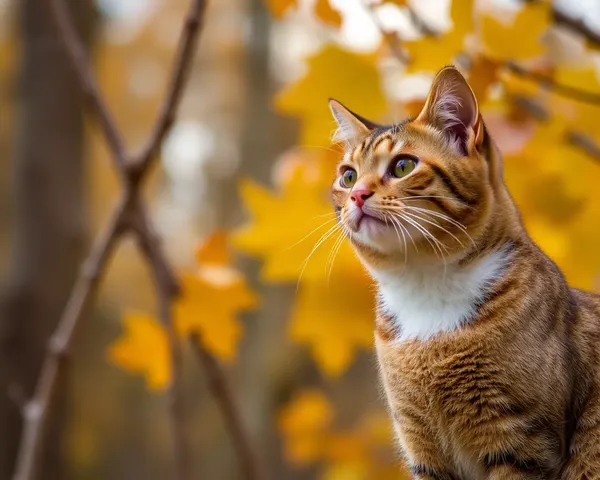 Images de chats d'automne : portraits chaleureux saisonniers