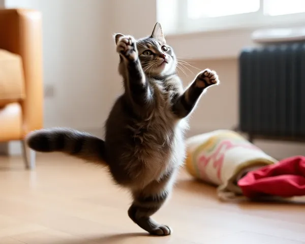 Images de chats danseurs déclenchent la créativité féline