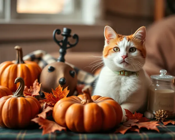 Images de chats et de Thanksgiving : un mélange délicieux