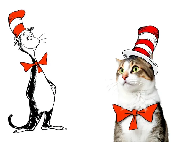 Images de chats et de chapeaux dans un cadre