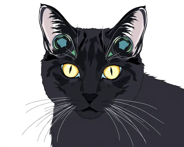 Images de chats noirs à colorier en ligne gratuites