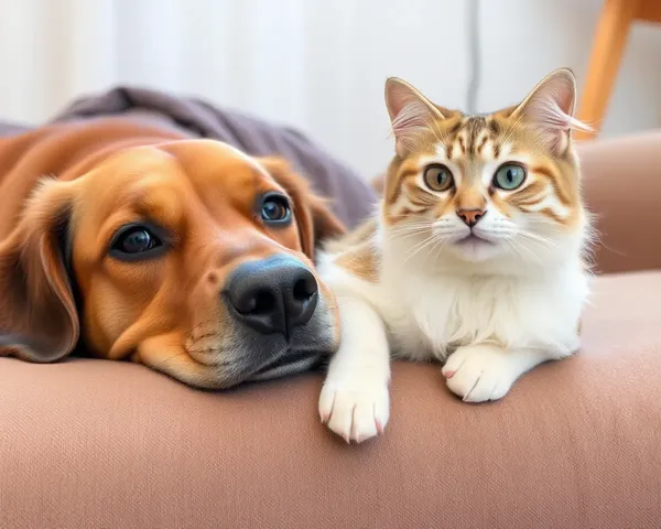 Images de chiens et de chats : moments amusants et câlins ensemble