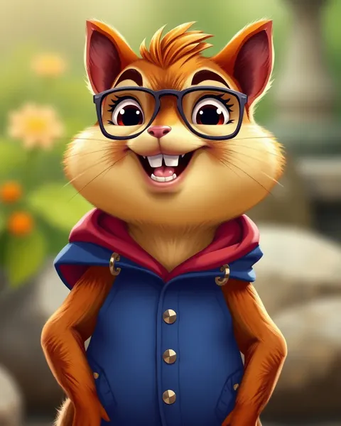 Images de chipmunks en cartoon pour divertissement