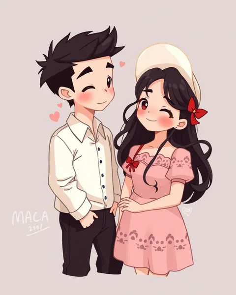 Images de couples en cartoon pour un effet humoristique