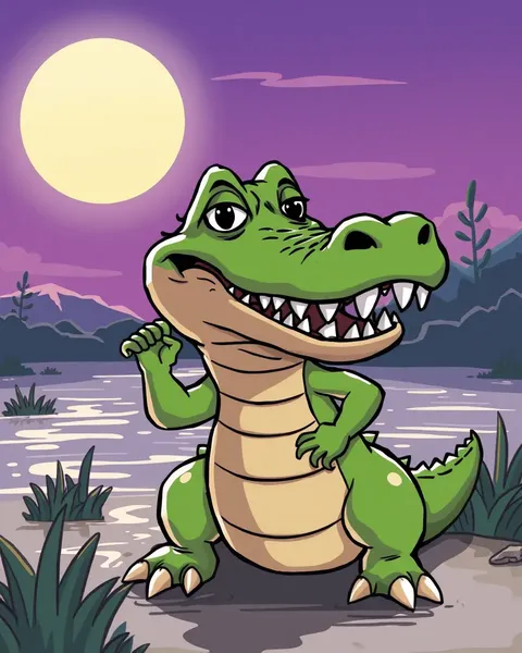 Images de crocodiles de carton pour les enfants