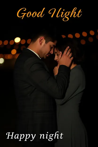 Images de câlin romantique pour une nuit douce