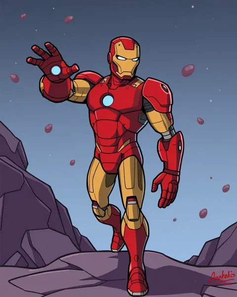 Images de dessins animés d'Iron Man en haute définition