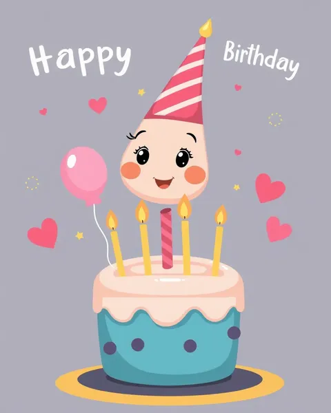 Images de dessins animés pour un cadeau spécial pour le jour de l'anniversaire