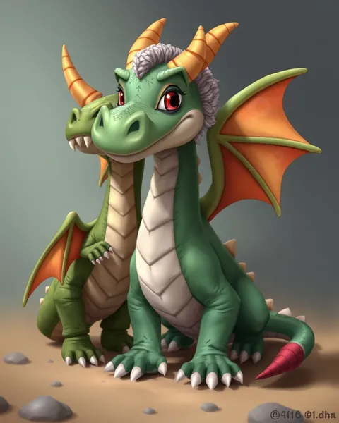 Images de dragon de cartoon en images