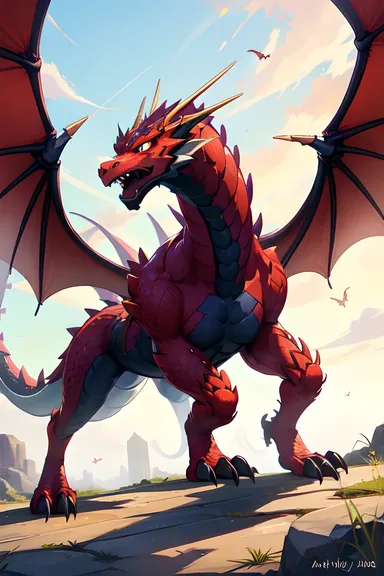 Images de dragons animés pour le développement de jeux de fantasy