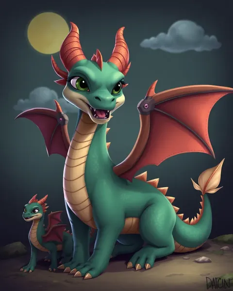 Images de dragons au style de cartoons