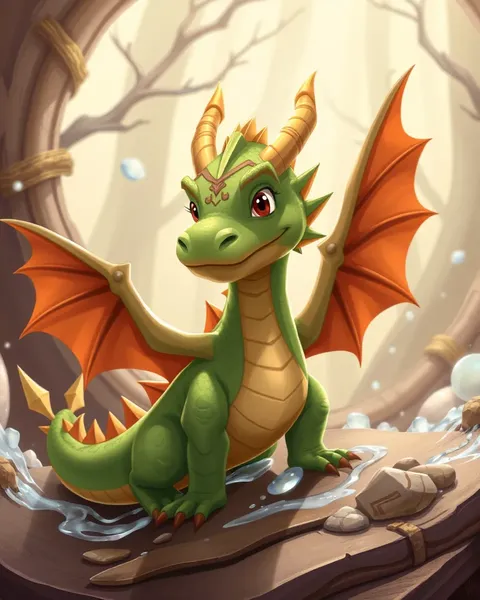 Images de dragons de cartoon vives