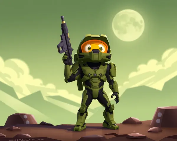 Images de fond 3D de cartoon Halo en PNG