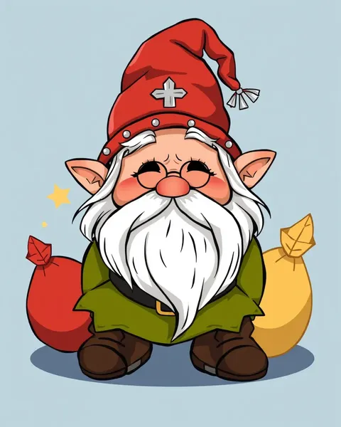 Images de gnomes cartoon : Illustrations ludiques de gnomes dans le pays cartoon