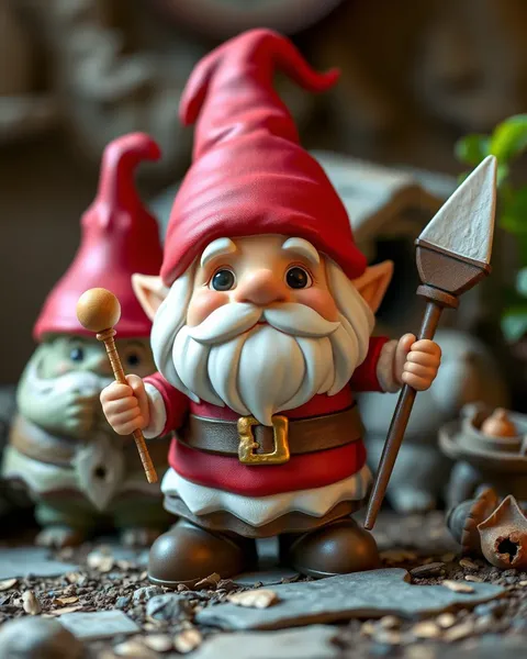 Images de gnomes de cartoon étranges pour des scènes capricieuses