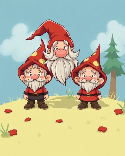 Images de gnomes magiques de cartoon pour rêves whimsiques