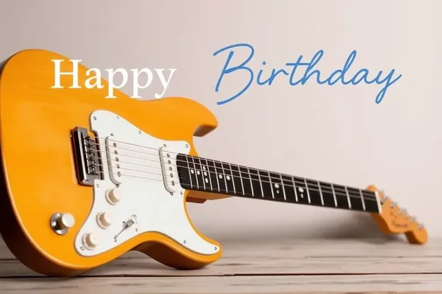 Images de guitare pour célébrer le jour de son anniversaire