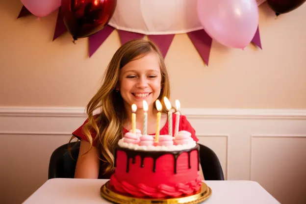 Images de joie pour célébrer le jour de l'anniversaire de Cindy