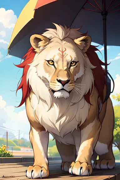 Images de lion anime dévoilent des chefs-d'œuvre artistiques vibrants