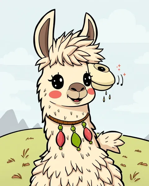 Images de llama de cartoon : apportant des sourires sur les visages