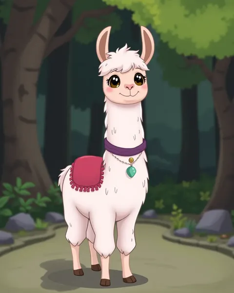 Images de llama de cartoon mignonnes qui apportent du bonheur aux spectateurs