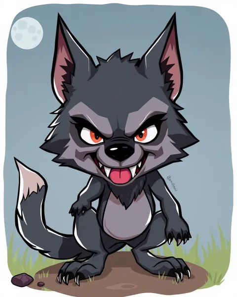 Images de loup-garou de cartoon pour amateurs d'animation