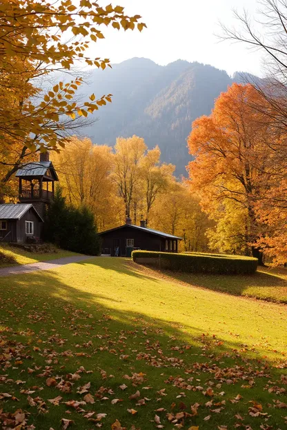 Images de matin d'automne avec des couleurs