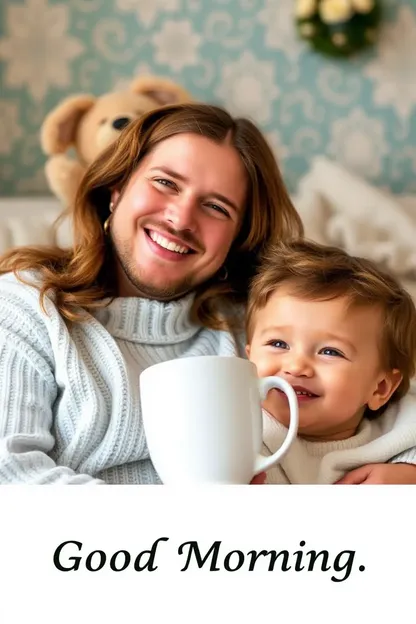 Images de matin de famille avec des citations de bon matin