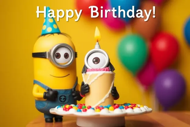 Images de minion pour le jour de naissance joyeux célébrations animées