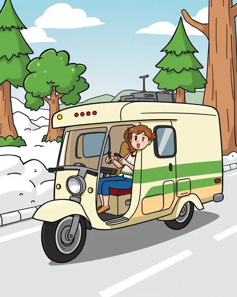 Images de motorhome de cartoons pour le bonheur des enfants