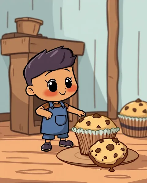 Images de muffins de cartoon : images de muffins de cartoon