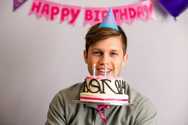 Images de naissance joyeuses avec des ballons et des papiers d'étoile