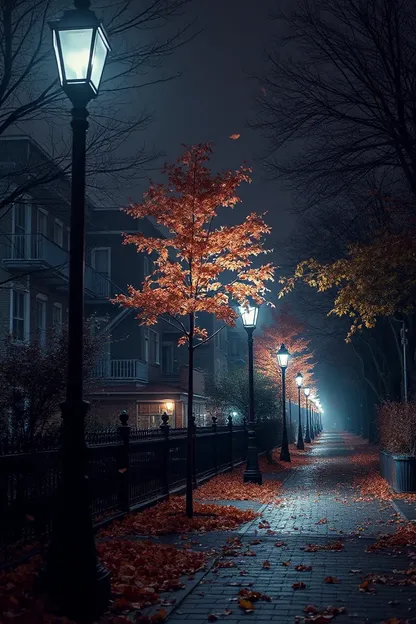 Images de nuit d'automne avec un bon état d'esprit