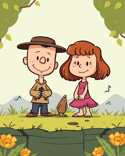 Images de peanuts de cartoon avec touche amusante et fantasque