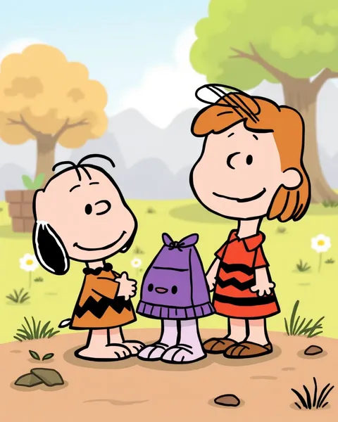 Images de peanuts de cartoon mettant en avant des illustrations caractéristiques