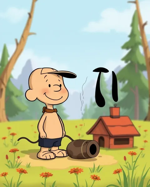 Images de peanuts de cartoons en illustrations colorées vives