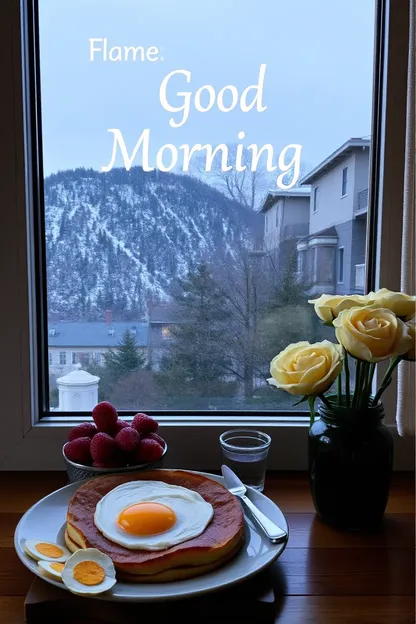 Images de petit déjeuner avec fruits frais pour bonjour