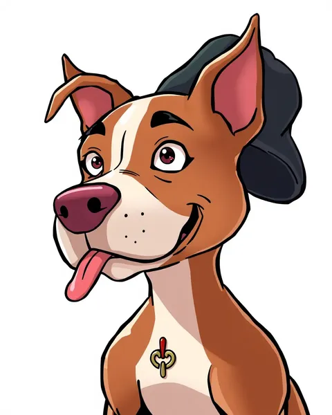 Images de pitbull cartoon de haute qualité HD