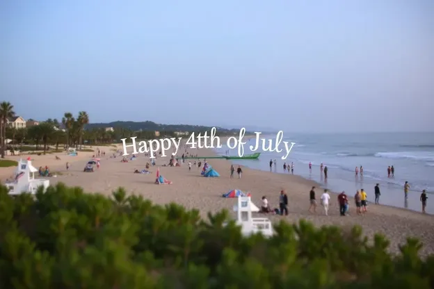 Images de plage pour le 4 juillet pour partager