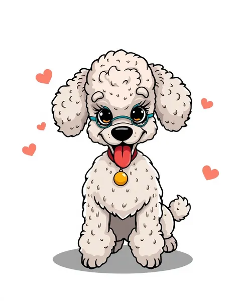 Images de poodle de cartoon pour le fun et l'entertainment