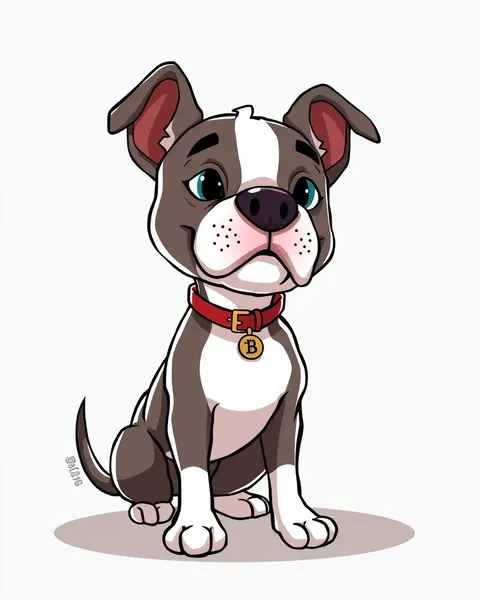 Images de portraits de Pitbull cartoon : portraits de amis fluffies