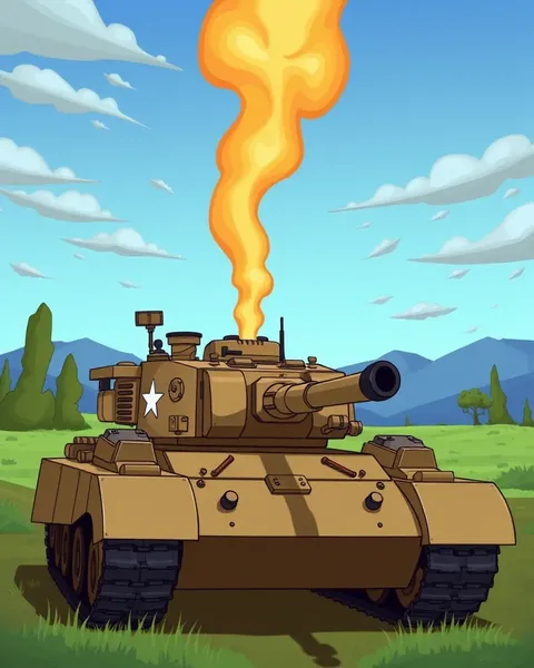 Images de tank créatives de cartoon pour l'art