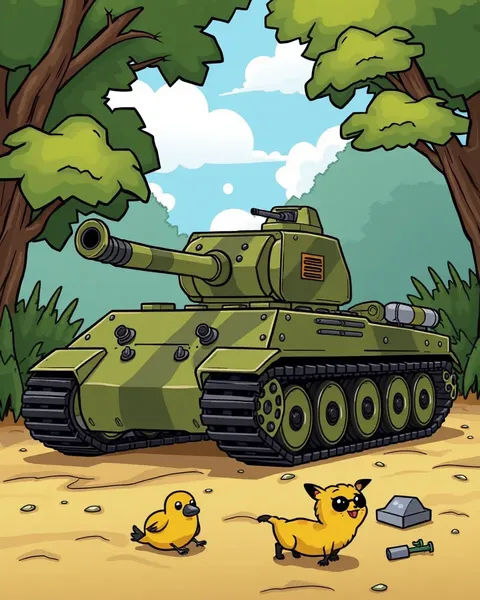 Images de tank de cartoon pour le divertissement des enfants