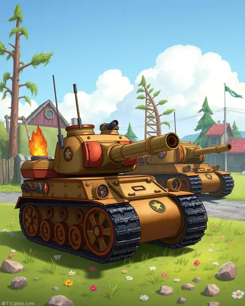 Images de tanks de cartoon : concept d'art de véhicules de bataille fantastique